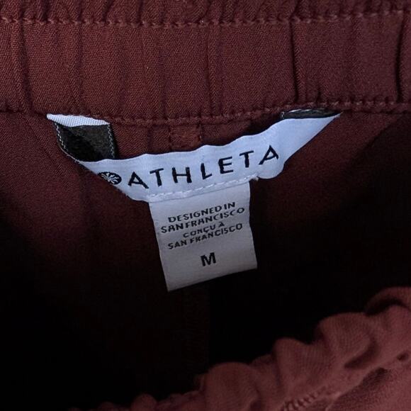 ATHLETA Endeavor High Rise Relaxed Jogger Pants in Cherrywood Red , size M - Picture 3 of 8